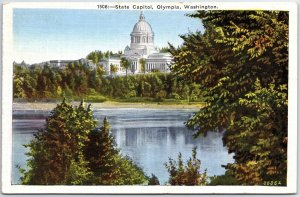 VINTAGE POSTCARD THE STATE CAPITOL BUILDING AT OLYMPIA WASHINGTON