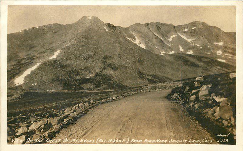 1940s Sanborn View Crest Mt Evans Summit Colorado RPPC real photo postcard 2800