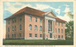 Burlington VT Agricultural Experimental Bldg Morrill Hall 1917 WB Postcard