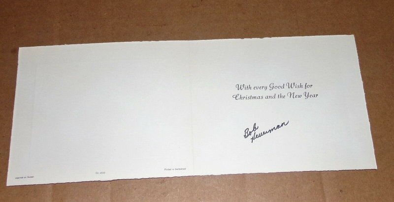 Vtg Christmas Card Art Print CÔTE D'AZUR Marc Switzerland Edition Stehli  #197