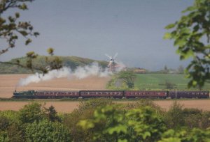 Railway Steam Train at Sheringham Park Norfolk Postcard