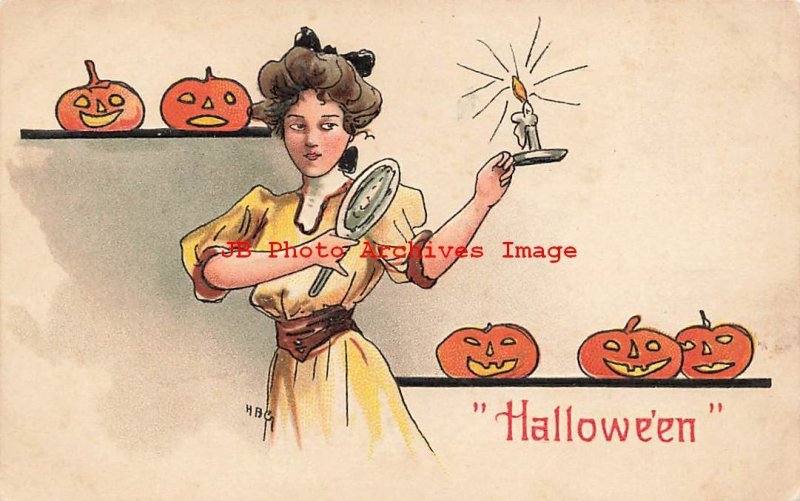 325105-Halloween, Leubrie & Elkus No 2215-4, JOLs Watching Woman Peel an Apple