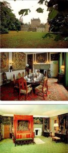 3~4X6 Postcards Nairn, Scotland CAWDOR CASTLE & DINING ROOM & TAPESTRY BEDROOM