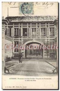 Old Postcard Auxerre Breakthrough Of The Street View Souffiot Taking Des Prom...