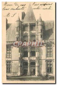 Old Postcard Chateaudun Chateau of Honor Staircase