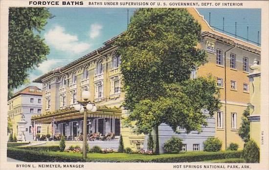 Fordyce Baths Under Supervision Of U S Government Dept Of Interior Hot Spring...