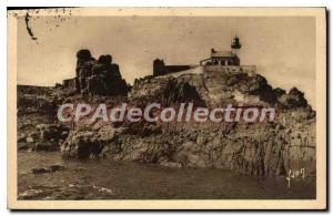 Old Postcard ILE BREHAT lighthouse Peacock