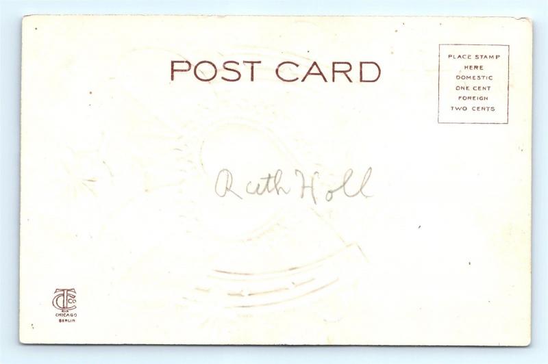 Postcard Birthday Greetings Horseshoe 4 Leaf Clover Pig Charm Pre 1908 K08