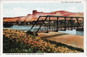 Green River, Wyoming - Castle Rock view from the river - c1920