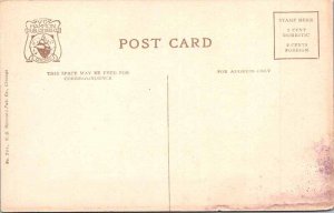 Postcard PARK SCENE Evanston Illinois IL AM3193