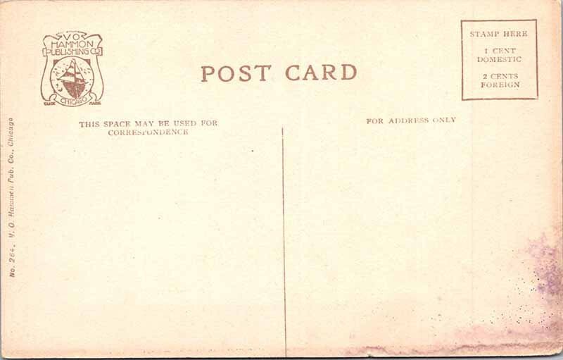 Postcard PARK SCENE Evanston Illinois IL AM3193