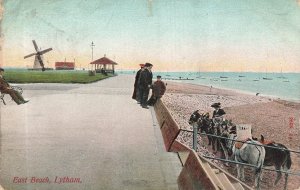 LYTHAM LANCASHIRE ENGLAND~EAST BEACH~1906 POSTCARD