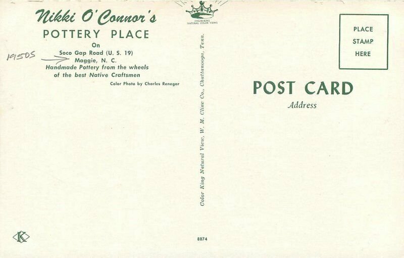 North Carolina Maggie Nikki O'Connor Pottery Place Cline Postcard 22-4329 