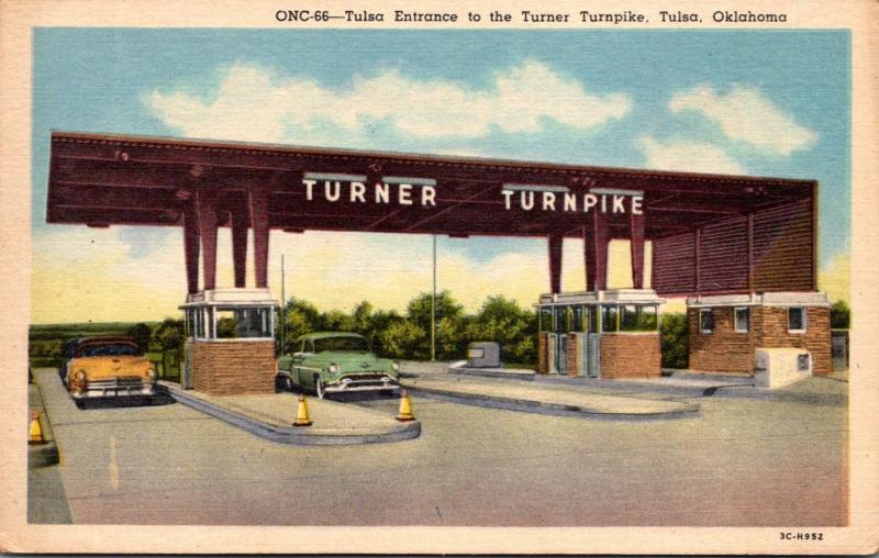 Oklahoma Tulsa The Tulsa Entrance To The Turner Turnpike Curteich