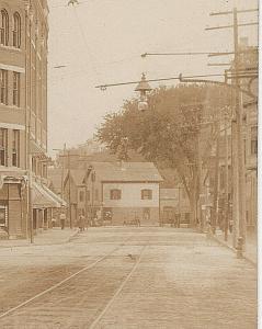 1906-15 Haverhill MA RPPC Lafayette Square Market Pharmacy Real Photo Postcard