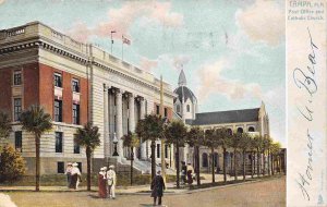 Post Office Catholic Church Tampa Florida 1906 postcard