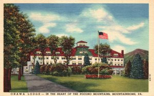 Vintage Postcard 1953 Onawa Lodge Heart of Pocono Mountains Mountainhome Penn PA