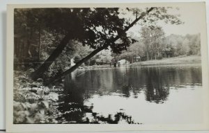 Rppc Canton Pa Lake Nepahwin Old House Shed Real Photo Postcard P6