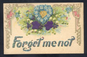 APPLIED MATERIALS FORGET ME NOT FLORAL FORT WAYNE INDIANA 1908 VINTAGE POSTCARD