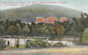 Lawn Tennis, Golden Gate Park Affiliated Colleges SAN FRANCISCO 1910 Postcard