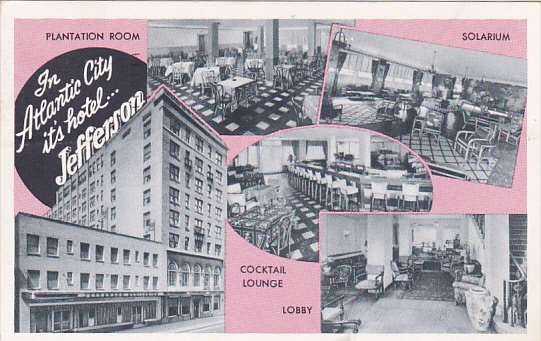 Jefferson Hotel Multi View Atlantic City New Jersey 1953