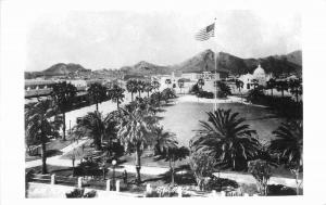 Ajo Arizona 1950s Plaza Birdseye View RPPC real photo postcard 2308