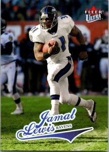 2004 Fleer Football Card Jamal Lewis Baltimore Ravens sk9237