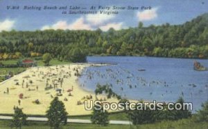 Bathing Beach & Lake - Fairy Stone State Park, Virginia VA  