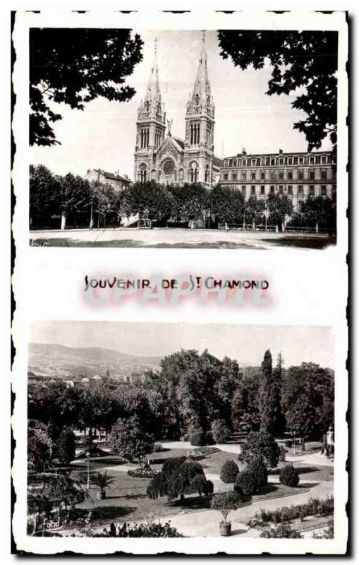 Old Postcard Souvenir De St Chamond