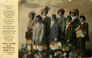 Postcard Williams Jubilee Singers African American Choir Touring Europe