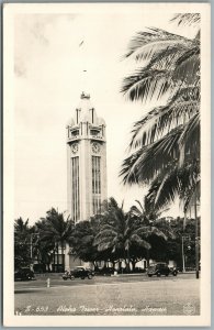 HONOLULU HI ALOHA TOWER VINTAGE REAL PHOTO POSTCARD RPPC