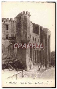 Old Postcard Avignon Palace of the Popes The Facade