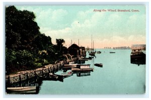 Along The Wharf Stamford CT Connecticut Postcard (AG7)