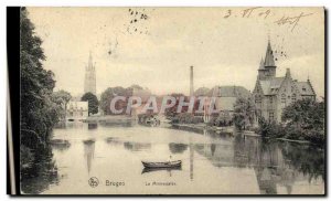 Old Postcard Bruges Minnewater