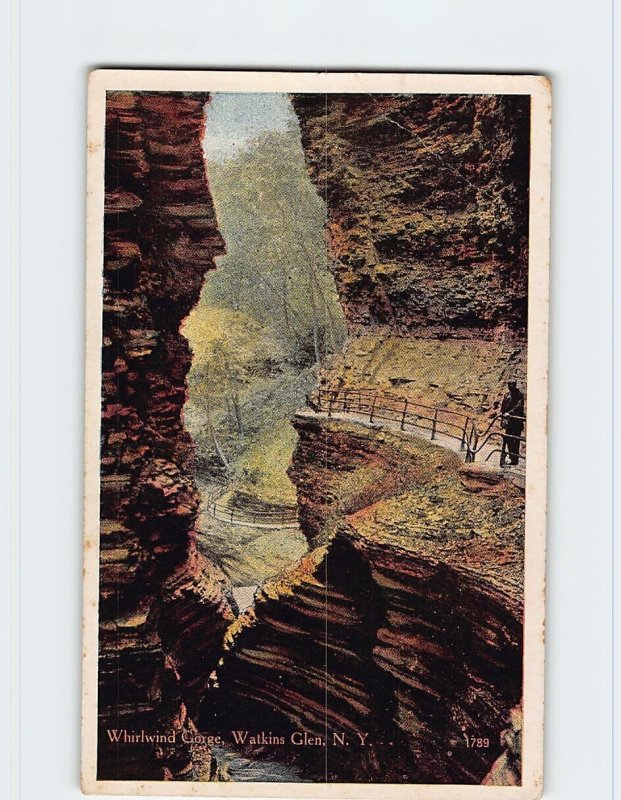 Postcard Whirlwind Gorge, Watkins Glen, New York