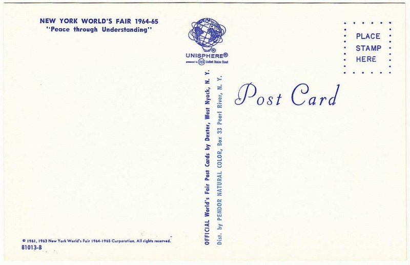 New York World's Fair 1964 Large Letter Postcard Cartoon Children with Balloons