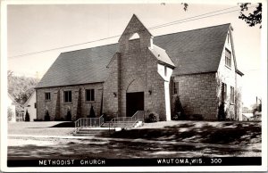 RPPC View of Methodist Church, Wautoma WI Vintage Postcard V68