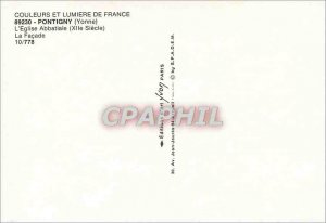 Postcard Modern Pontigny (Yonne) and Light Colors of France's Abbey Church (X...