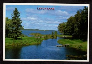 MN View Leech Lake Walker Minnesota Postcard PC