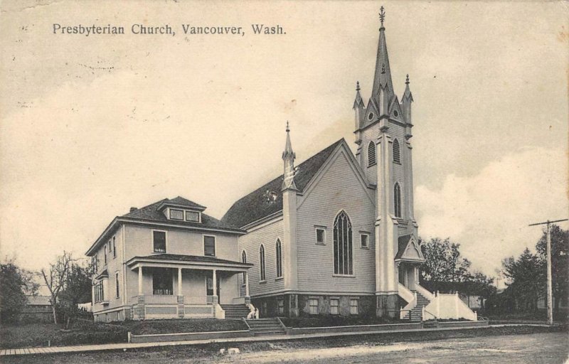 Presbyterian Church, Vancouver, Washington 1911 Vintage Postcard