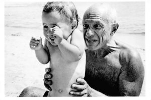 Picasso With, His Son Claude  