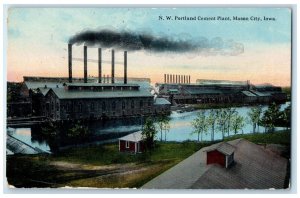 1918 N.W. Portland Cement Plant Factory Mason City Iowa Vintage Antique Postcard