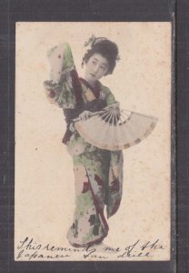 WESTERN AUSTRALIA, 1905 ppc. A JAPANESE LADY, 1d. SUBIACO, local.