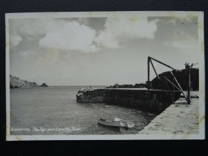 Cornwall Penwith Peninsula LAMORNA Pier & Carn Du Point - Old RP Postcard