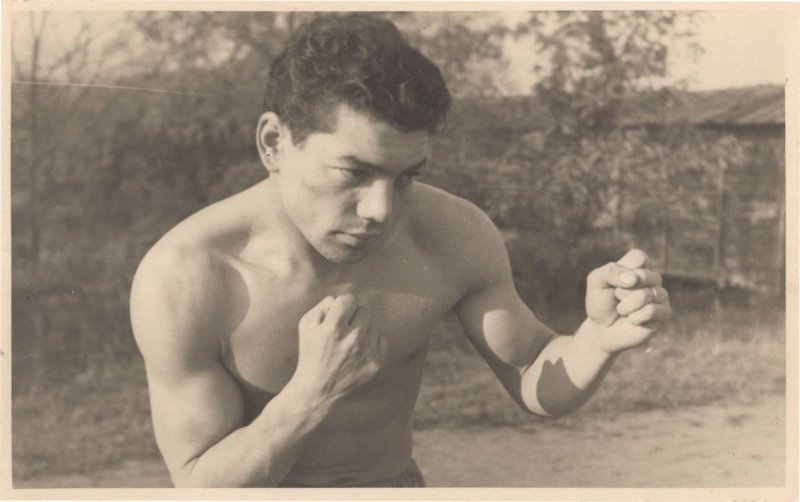 Hyppolyte Annex French Boxing Boxer Antique RPC Postcard