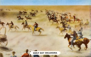 Early Day Oklahoma He Beginning Of Cherokee Strip Race Opening of Oklahoma 18...