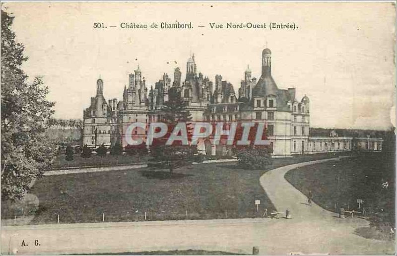 Old Postcard Chateau de Chambord