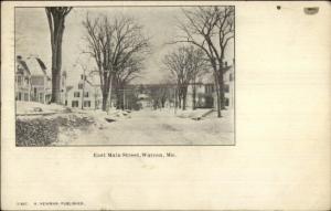 Warren ME East Main St. 1905 Used Postcard
