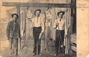 Tarpon Fishing, Big Catch, Corpus Christi, TX c.'07, Message,Wear,Old Postcard