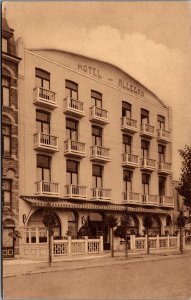 Belgium Hotel Allewgro Knokke Zoute Vintage Postcard C048